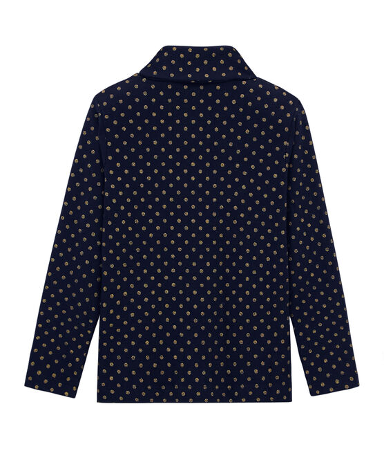 Mädchen Unterziehpullover mit Punkten blau SMOKING/gelb DORE
