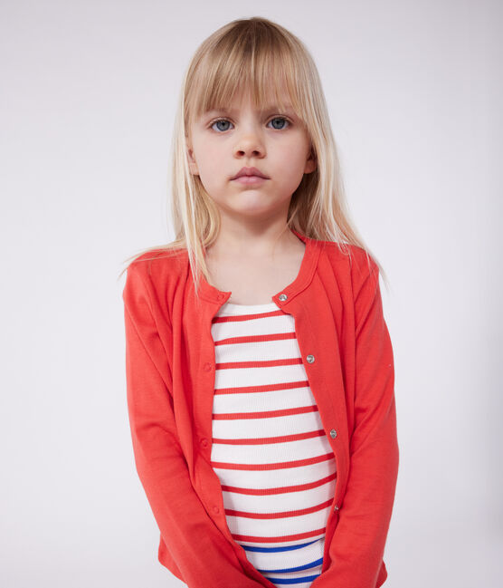 Kinder-Cardigan aus einfarbiger Baumwolle SPI
