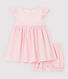 Baby-Kleid und -Bloomers für Mädchen.