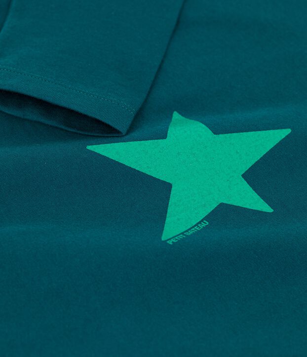 Lang&auml;rmeliges Kinder-T-Shirt aus Baumwolle f&uuml;r Jungen gr&uuml;n