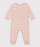 Baby-Strampler aus Samt mit rosa Walmotiv SALINE/ MARSHMALLOW