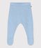 Baby-Hose aus Woll- und Baumwollstrick blau FLO