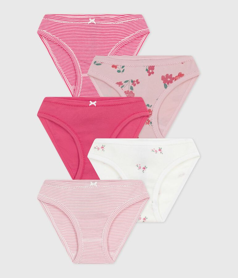 Set Kinder-Slips aus Baumwolle mit Blumenmuster vielfarbig