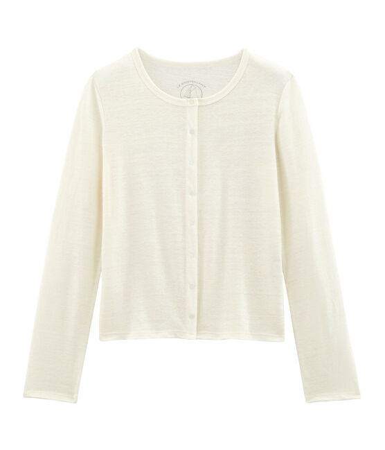 Damen-Cardigan weiss MARSHMALLOW