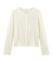 Damen-Cardigan weiss MARSHMALLOW