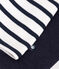 Langärmeliges Baby-Kleid aus Doppeljersey blau SMOKING/weiss MARSHMALLOW