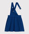 Kinder-Latzkleid aus Serge für Mädchen blau INCOGNITO