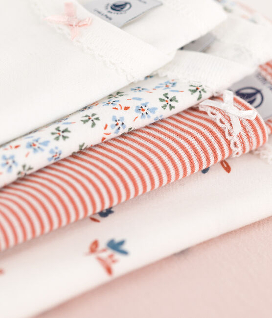 5er-Set langärmelige Baby-Bodys aus Baumwolle mit Blumenmotiv variante 1