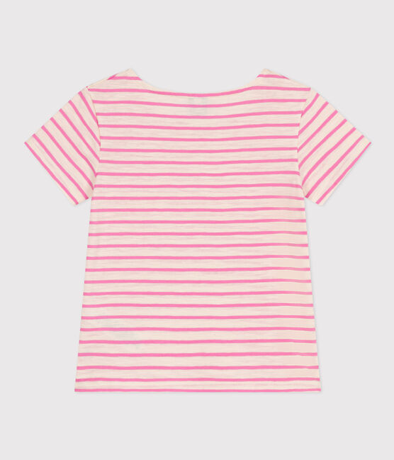 Gestreiftes T-Shirt aus geflammtem Jersey Kinder/Mädchen AVALANCHE/ SHOCKING