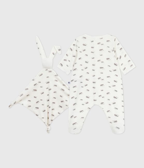 Newborn-Geschenkset aus bedruckter Baumwolle variante 1