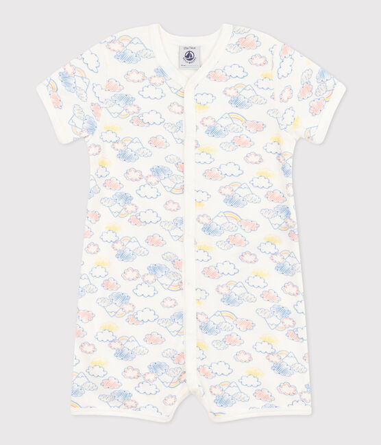 Baby-Overall aus Baumwolle mit Regenbogen-Printmotiv weiss MARSHMALLOW/weiss MULTICO
