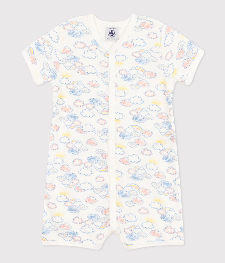 Baby-Overall aus Baumwolle mit Regenbogen-Printmotiv weiss/vielfarbig