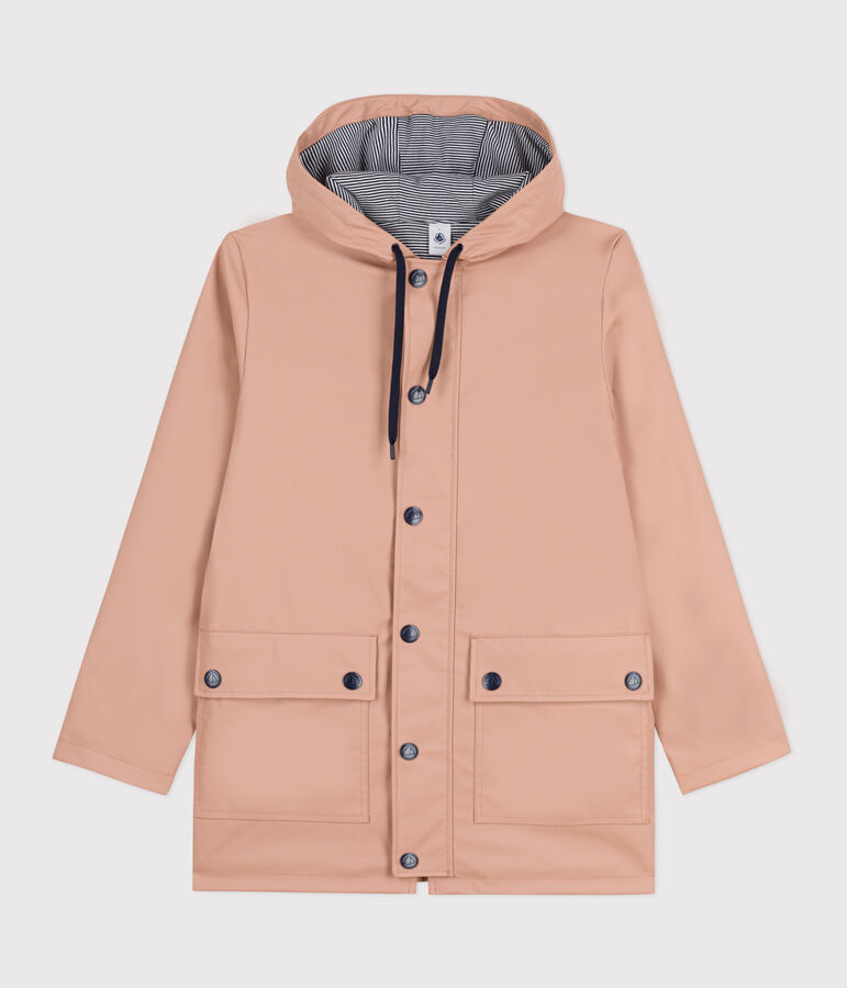 Klassische Regenjacke aus recyceltem Material und Bio-Baumwolle beige