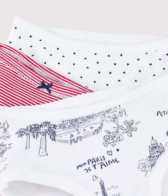3er-Set Unterhosen mit Paris-Motiv im Toile-de-Jouy-Stil für Mädchen variante 1