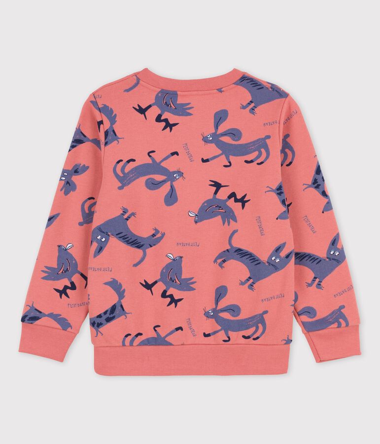 Kinder-Sweatshirt aus Molton rosa PAPAYE/ MULTICO