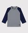 Baby-T-Shirt mit UV-Schutz aus recycelten Materialien blau SMOKING/weiss MARSHMALLOW