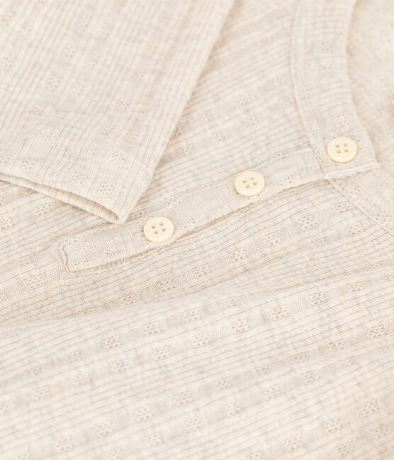 Kinder-T-Shirt aus Baumwolle für Mädchen beige MONTELIMAR CHINE