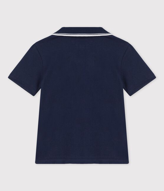 Kurzärmeliges Poloshirt aus Jersey für Jungen blau SMOKING