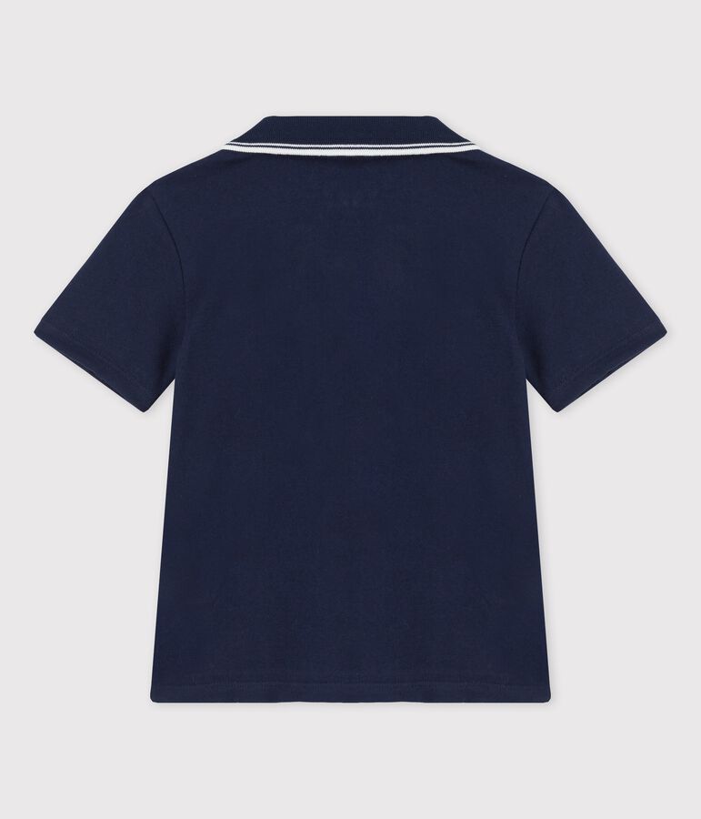 Kurz&auml;rmeliges Poloshirt aus Jersey f&uuml;r Jungen blau SMOKING