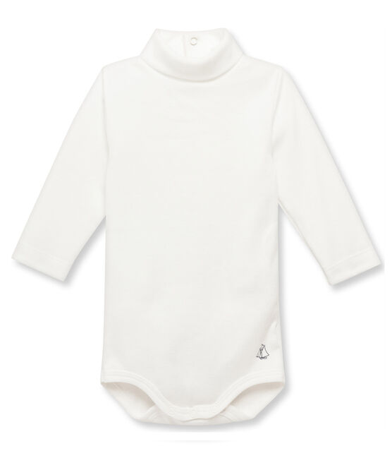 Unisex Baby Rollkragenbody weiss MARSHMALLOW