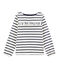 Kinder-T-Shirt Mädchen beige COQUILLE/blau SMOKING