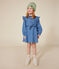 Langärmeliges Kinder-Kleid aus leichtem Denim für Mädchen blau DENIM CLAIR