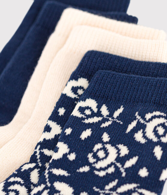 3 Paar Baby-Socken aus Baumwolle mit Blumenmotiv variante 1
