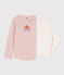 Kinderpyjama aus Baumwolle für Mädchen rosa SALINE/weiss MULTICO