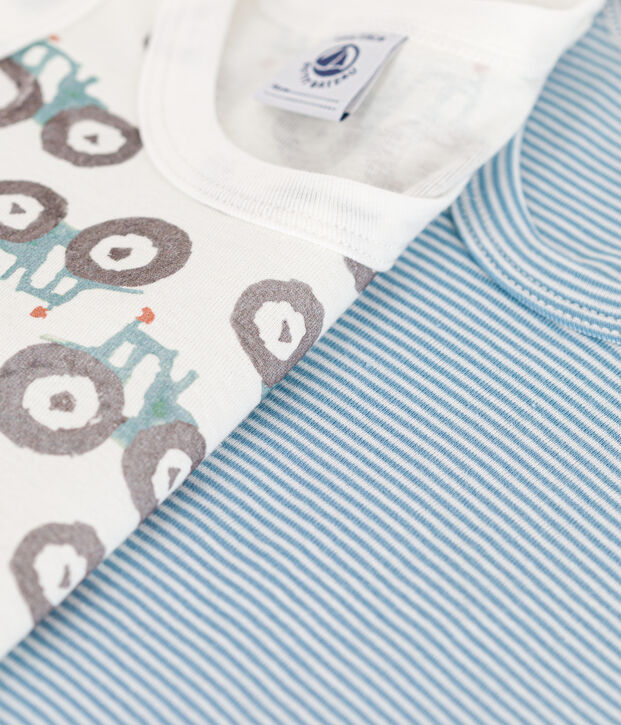 2er-Set Unterhemden aus Baumwolle mit Treckermotiv f&uuml;r Jungen vielfarbig