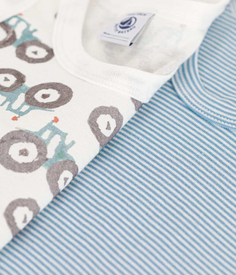 2er-Set Unterhemden aus Baumwolle mit Treckermotiv f&uuml;r Jungen vielfarbig