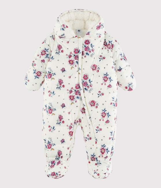 Baby-Fliegerorverall für Mädchen/Jungen weiss MARSHMALLOW/rosa ROSE/ MULTICO