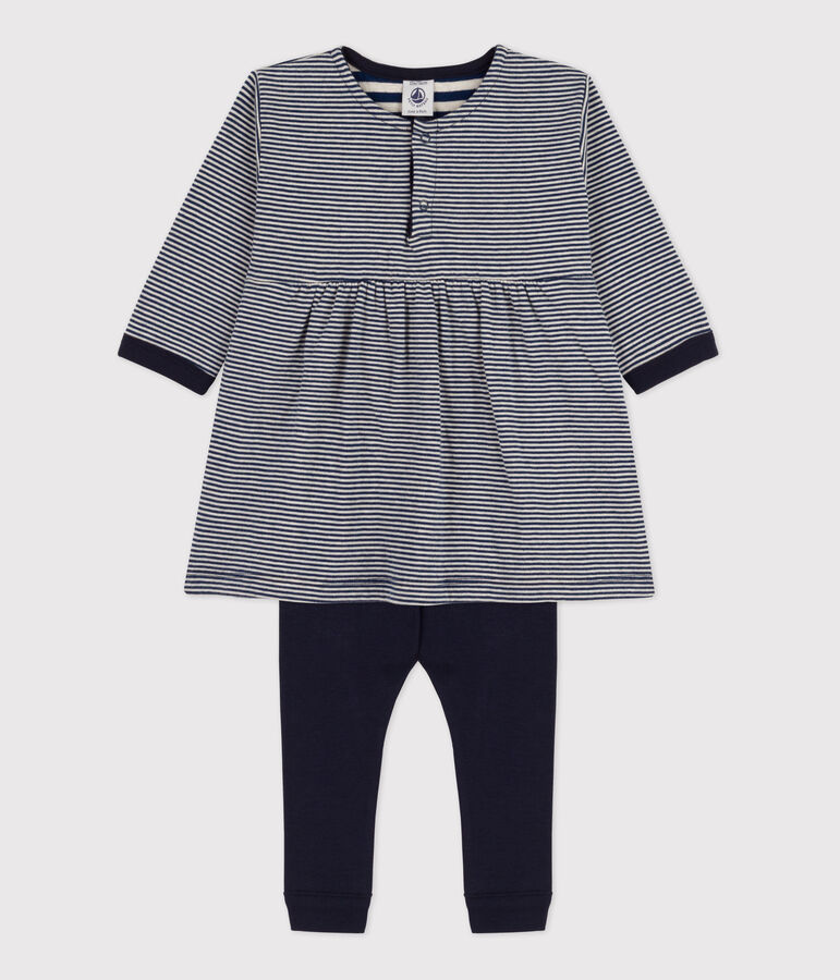 Geschenkset f&uuml;r das Baby: Kleid und Leggings vielfarbig