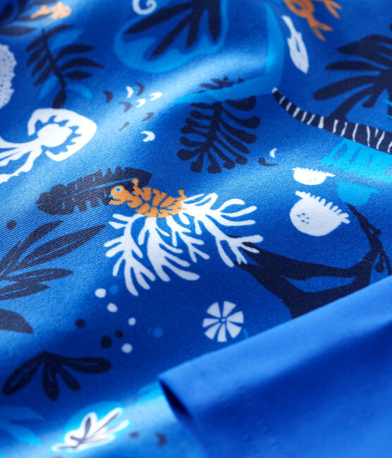 Baby-Badekombination mit UV-Schutz aus recyelten Materialien für Jungen blau SURF/weiss MULTICO