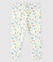 Baby-Leggings aus Baumwolle mit Blumemuster weiss MARSHMALLOW/weiss MULTICO