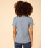 Damen-T-Shirt LE DROIT aus Baumwolle mit V-Ausschnitt POLOCHON/ AVALANCHE