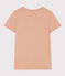 Damen-T-Shirt LE DROIT aus Baumwolle mit Rundhalsausschnitt beige VINTAGE
