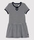 Kurzärmeliges Baby-Kleid aus 2x2-Rippstrick für Mädchen