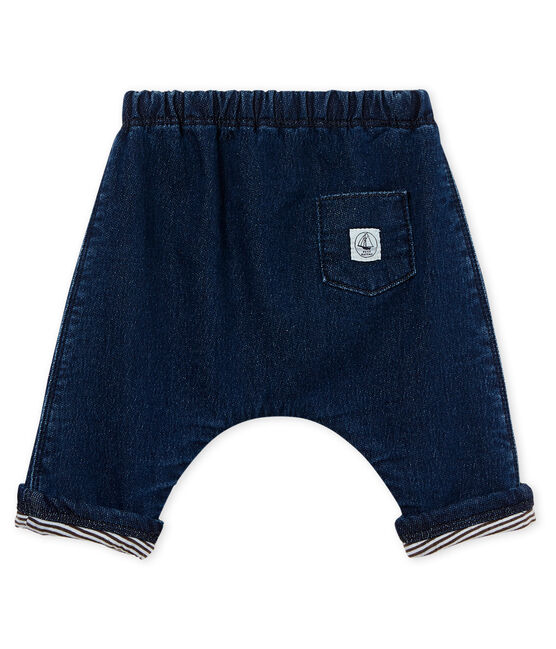 Baby-hose unisex aus doppelstrick im denimlook blau DENIM BLEU FONCE CN