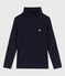 Kinder-Rollkragenshirt aus Baumwolle blau SMOKING