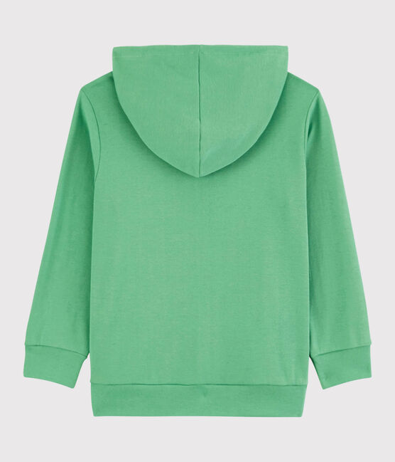 Kinder-Kapuzenshirt mit Reißverschluss aus Baumwolle für Jungen grün ALOEVERA