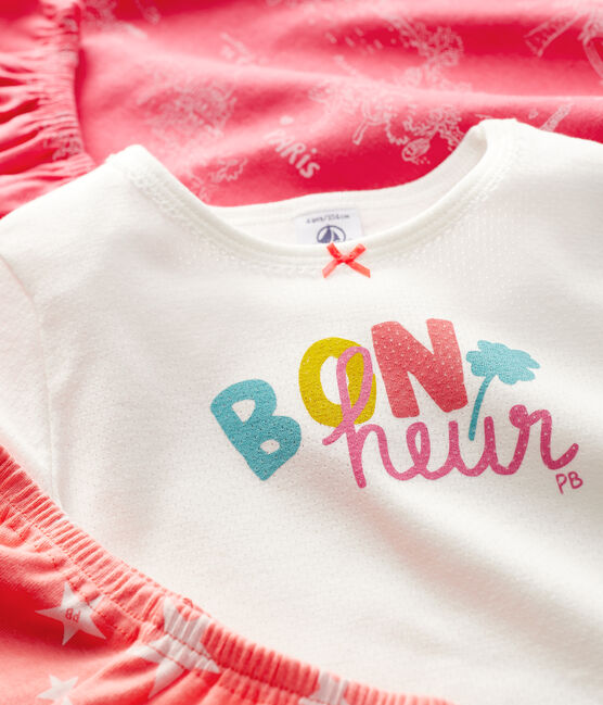 2er-Set Kinder-Kurzpyjamas aus Baumwolle für Mädchen variante 1