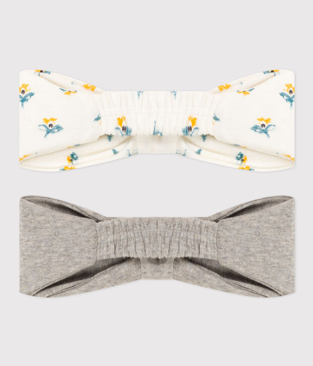 2er-Set Baby-Haarb&auml;nder aus Baumwolle vielfarbig