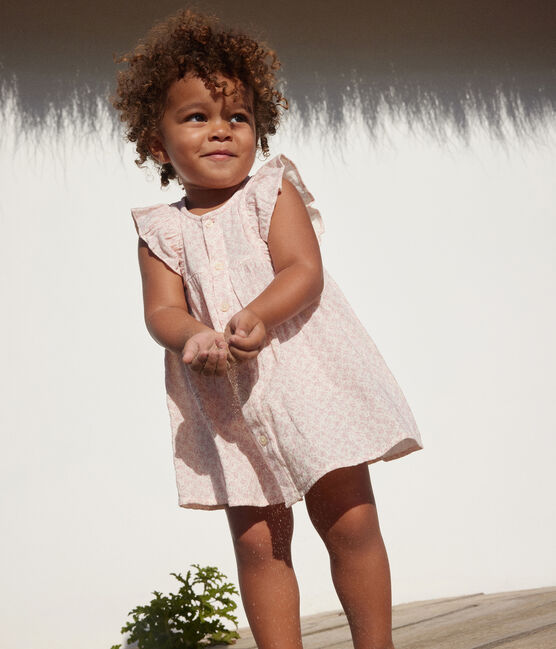Kurzärmeliges Babykleid mit Bloomers aus Musselin AVALANCHE/ PANTY