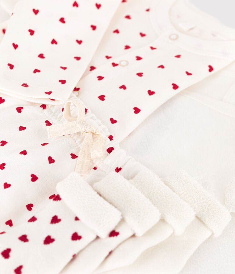 Geschenkset zur Geburt Motiv kleines Herz vielfarbig