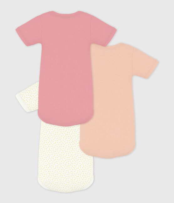 Set kurzärmelige Baby-Bodys aus einfarbiger Baumwolle mit Muster variante 1