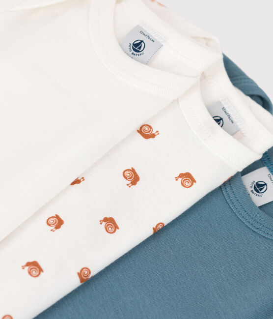 3er-Set langärmelige Baby-Bodys aus Baumwolle mit Schneckenmotiv variante 1