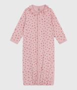 Baby Kombi-Overall mit Kragen aus bedruckter Baumwolle rosa JOLI/weiss MULTICO