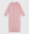 Baby Kombi-Overall mit Kragen aus bedruckter Baumwolle rosa JOLI/weiss MULTICO