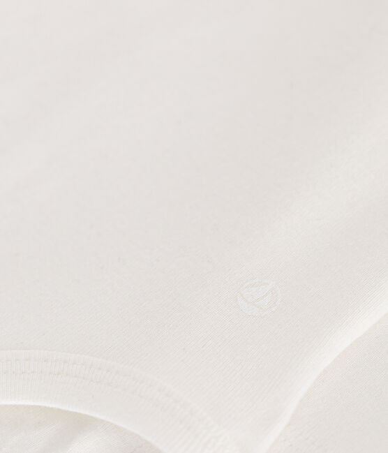 Langärmeliger Baby-Body aus Baumwolle mit Rollkragen weiss MARSHMALLOW