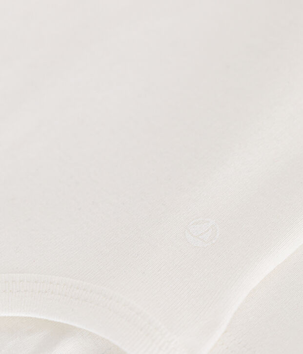 Lang&auml;rmeliger Baby-Body aus Baumwolle mit Rollkragen weiss